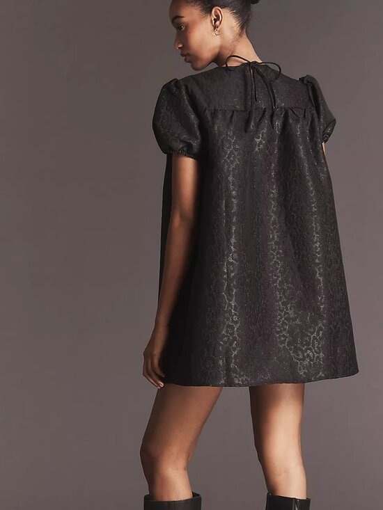 Glamorous Puff-Sleeve Mini Swing Dress - Picture 3 of 16